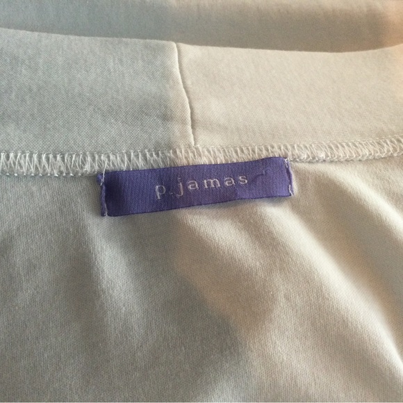 p. jamas Blue Pima Cotton Wrap Robe - Picture 7 of 7